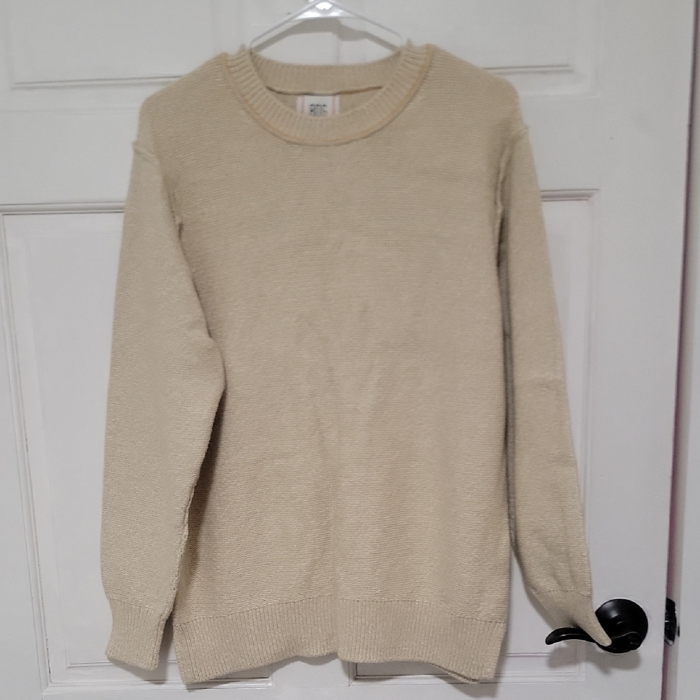 Urban Outfitters BDG Like New Beige & Mustard Yellow Crewneck Sweater Limited Ed